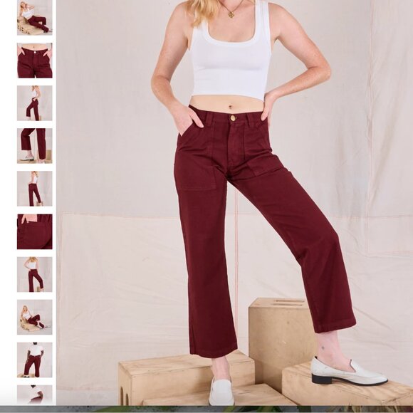 Big Bud Press Carpenter Jeans Oxblood Red Wine XL - Picture 1 of 2